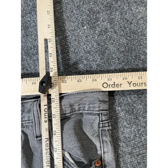 Levis 501 93 Jeans Mens 30x32 Gray Levi's Premium Button Fly Denim Straight Leg - Picture 10 of 12